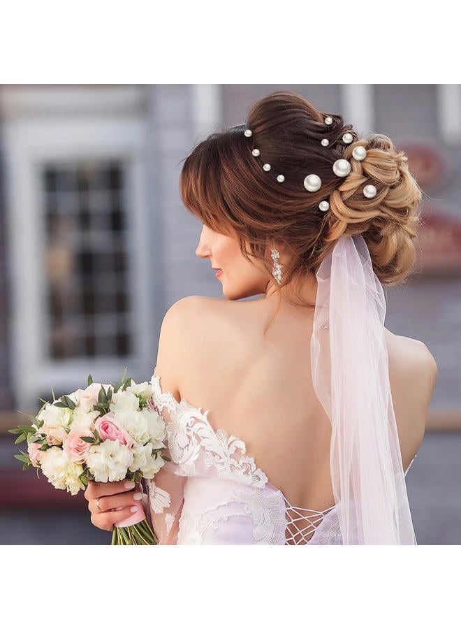 Dayofun 18 Pieces Wedding Pearl Hair Pins, U Pearl Shaped Hair Accessories for Brides Bridesmaids Women, Gold - Image 5