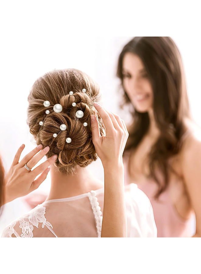 Dayofun 18 Pieces Wedding Pearl Hair Pins, U Pearl Shaped Hair Accessories for Brides Bridesmaids Women, Gold - Image 4