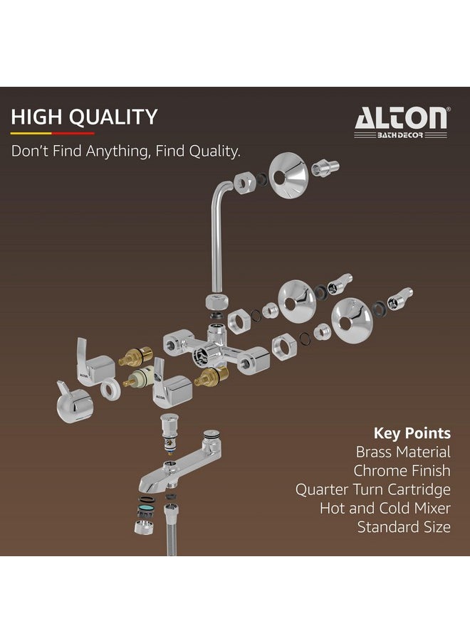 ALTON QBA9130 Brass 3-IN-1 Wall Mixer With 3-Function, 4-INCH Overhead & Hand Showers Set, Chrome Finish - pzsku/ZACBD08D638A0E084C8FBZ/45/_/1740982872/93532f85-8778-4ba7-890a-4cb018bc61de