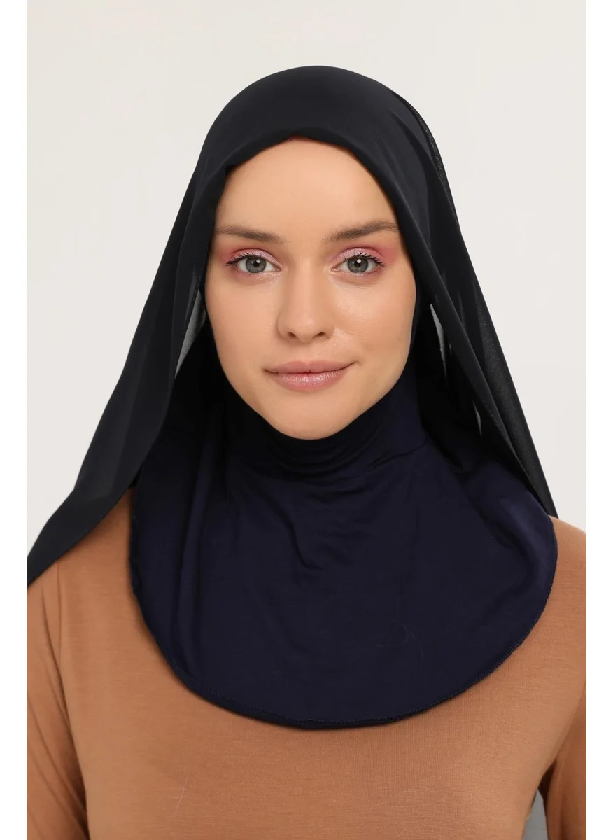 Altobeh Ready Practical Luxury Neck Collar Bonnet Chiffon Shawl