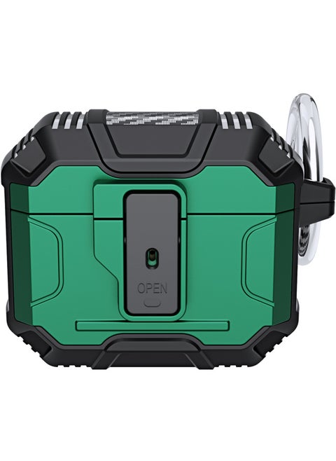 AirPods4/Pro2 Protective Case TPU Elastic Switch AirPods3 Protective Cover One Touch Switch Full Package Protection For Apple Compatible-Color:dark Green-Applicable Model:Airpods Pro