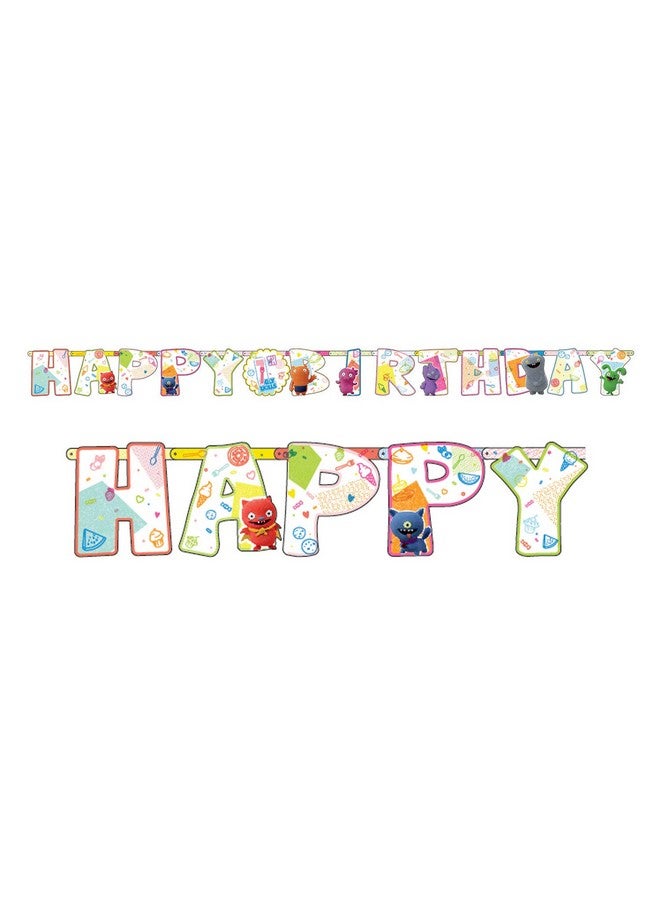 Amscan UglyDolls Movie Birthday Add-An-Age Letter Banner Kit, 25 Pc.