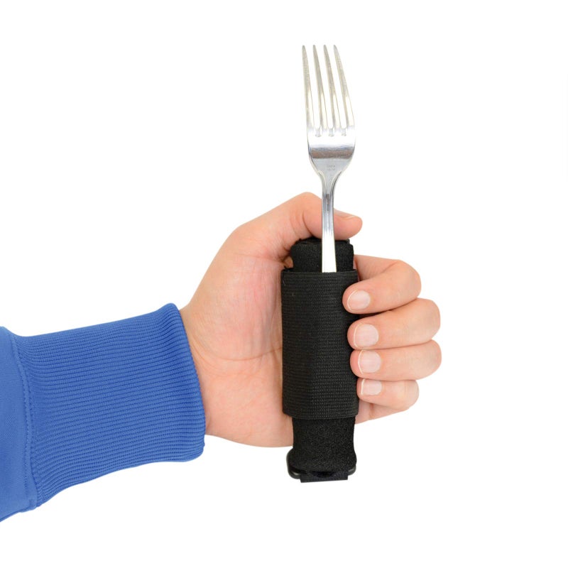 Sammons Preston Universal Holder Strap for Elderly, Hand Cuff with Pocket for Holding Cutlery, Pens, Toothbrushes, & Daily Living Tools, Adjustable Velcro Implement Holder for Weak Grip and Arthritis - Image 3