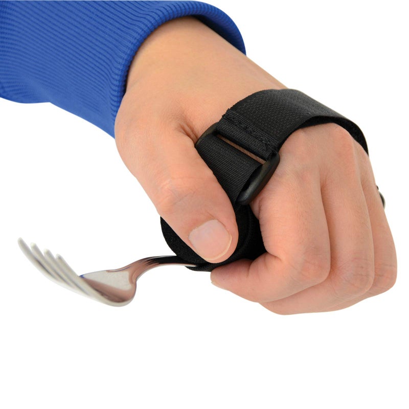 Sammons Preston Universal Holder Strap for Elderly, Hand Cuff with Pocket for Holding Cutlery, Pens, Toothbrushes, & Daily Living Tools, Adjustable Velcro Implement Holder for Weak Grip and Arthritis - Image 5