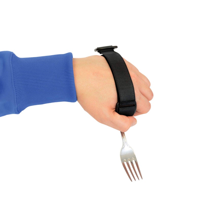 Sammons Preston Universal Holder Strap for Elderly, Hand Cuff with Pocket for Holding Cutlery, Pens, Toothbrushes, & Daily Living Tools, Adjustable Velcro Implement Holder for Weak Grip and Arthritis - Image 4