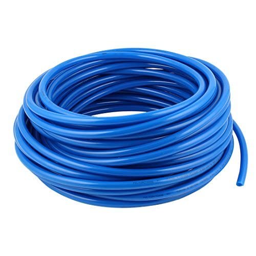 pneumatic press to fit polyethane tube blue compressor pu air tube pipe 10 meter long 33 feet approx diy air water gases tubes pipe 8mm od x 6mm id  - Image 1