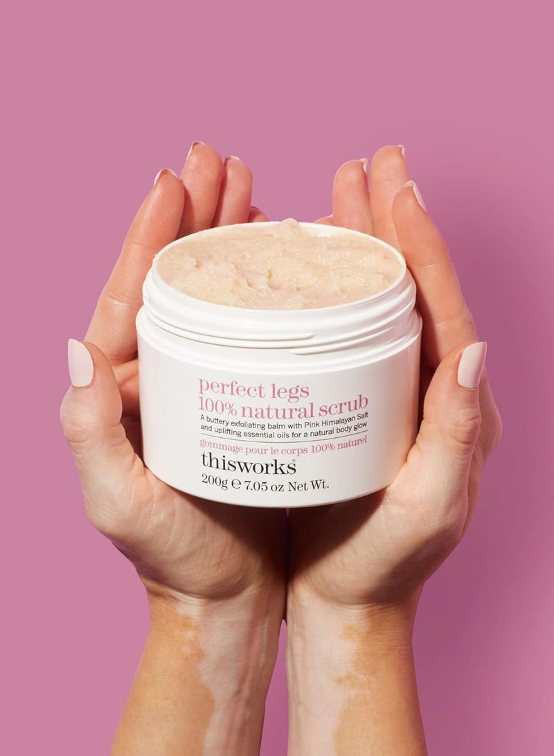 thisworks perfect legs 100% natural scrub: Buttery Exfoliating Balm with Pink Himalayan Salt for a Natural Body Glow, 200g | 7.05 oz - Image 2