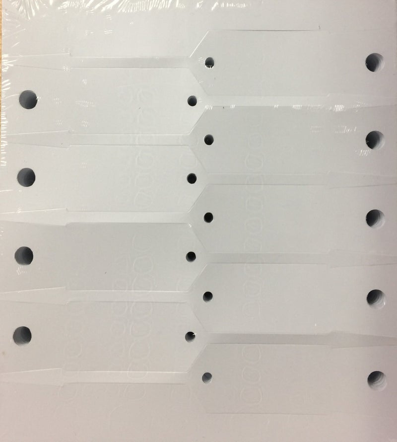 Key Tag Blank White Vinyl Self Locking Arrow 1000 Qty A44