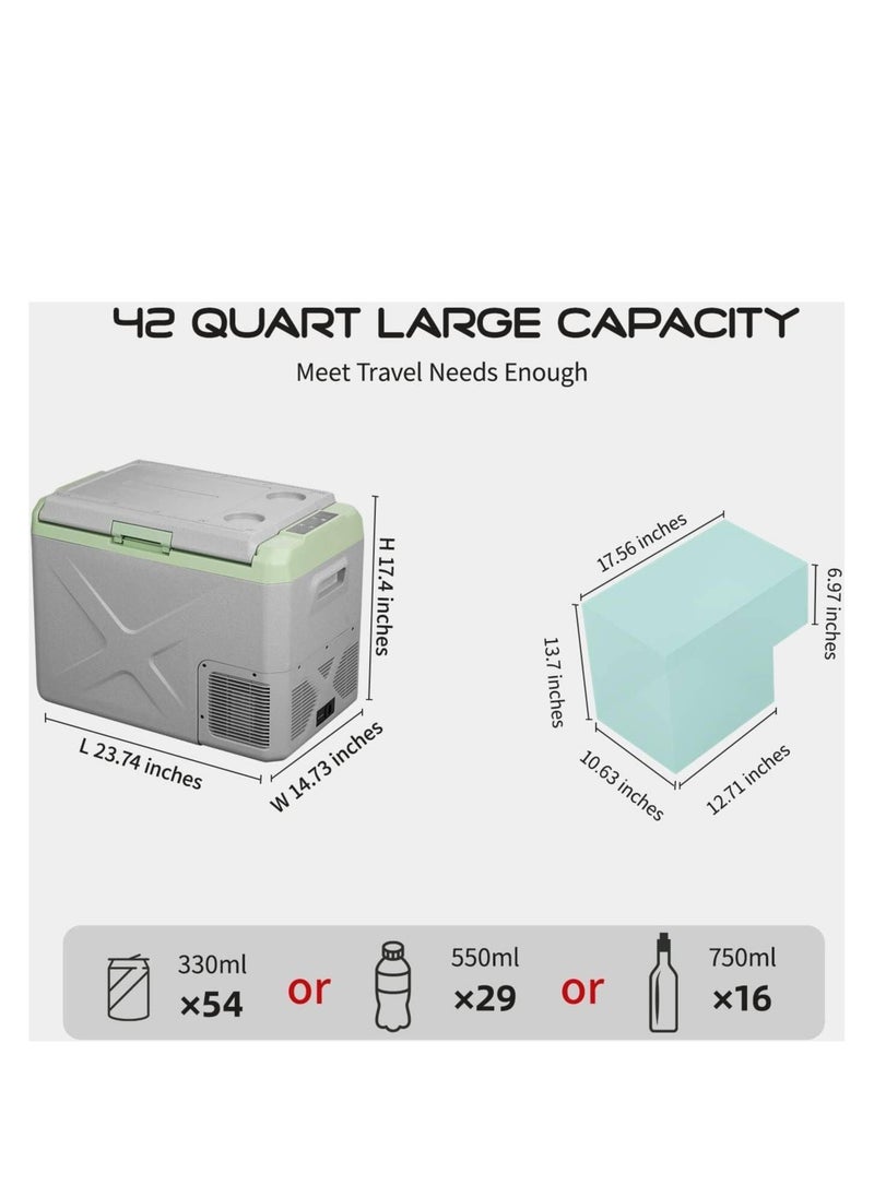 دي إل سي  DLC 40L Portable Fridge 12 Volt Car Refrigerator Fast Cooling Freezer for Fishing, Camping, RV, Truck, Boat-12/24V DC 33540  - Image 2