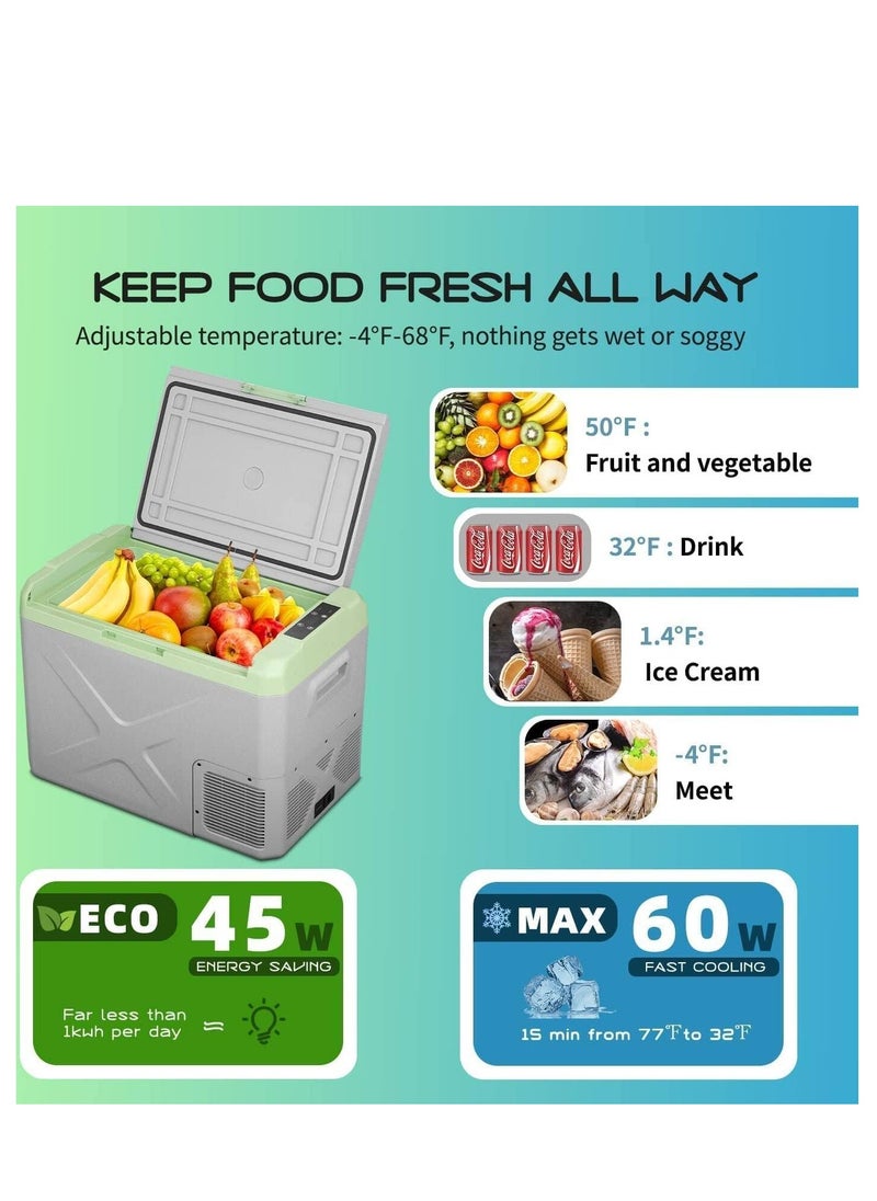 دي إل سي  DLC 40L Portable Fridge 12 Volt Car Refrigerator Fast Cooling Freezer for Fishing, Camping, RV, Truck, Boat-12/24V DC 33540  - Image 4