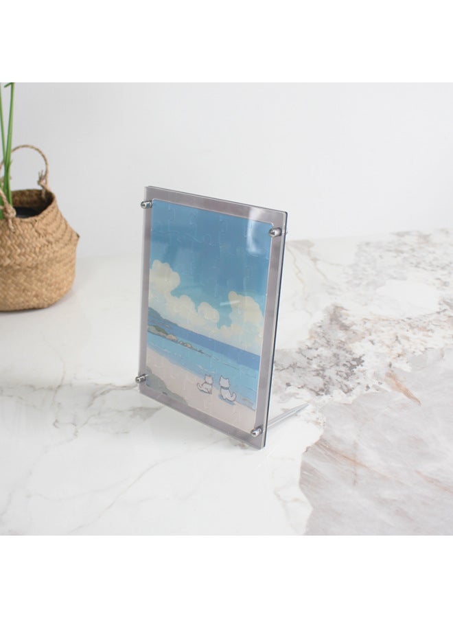 اللون الاكريليك بازل قطع صور DIY بها بنفسك ستار الطرفية صورة الجدول هدية عيد الحب إلى الشكل-اللون: 30*30 سنتيمتر أسود شفاف - Image 1