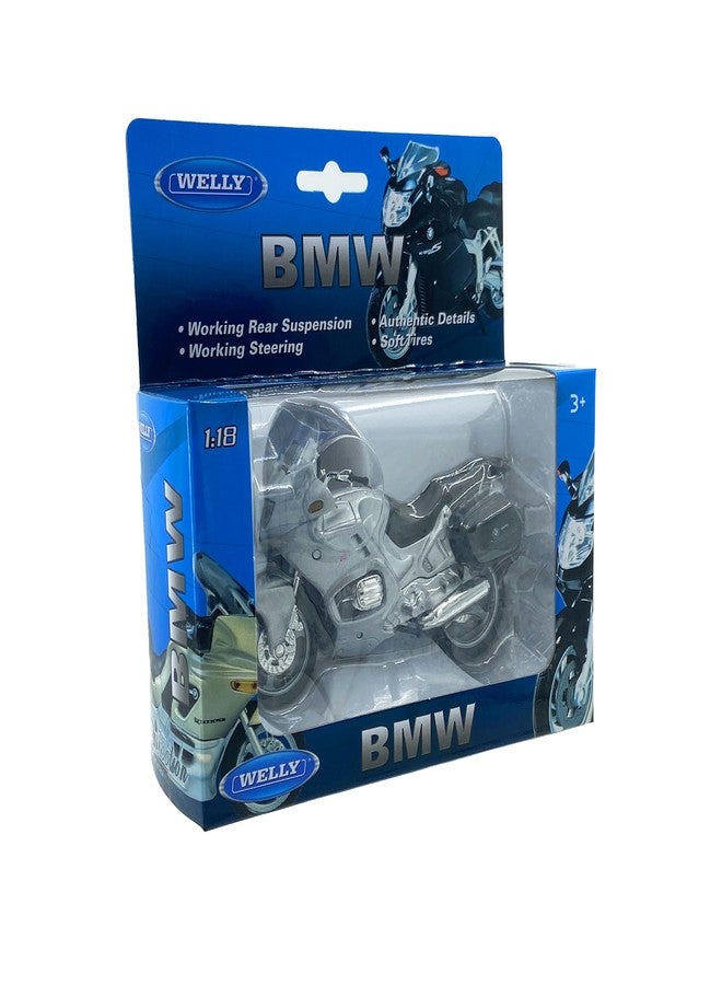 Welly Die Cast Motorcycle Silver Compatible with R1100 RT, 1:18 Scale - Image 5