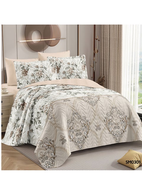 4 Pieces compressed summer quilt set Single Size 220x160cm pure cotton filled polyester fabric soft comforter Bedding Set for All Season