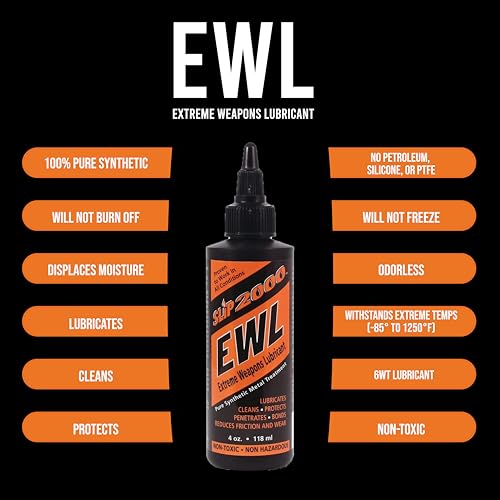 Slip2000 SLIP 2000 EWL CLP Gun Lube - Extreme Weapons Lubricant Synthetic Gun CLP Cleaner - 4 oz Squeeze Bottle - Image 3
