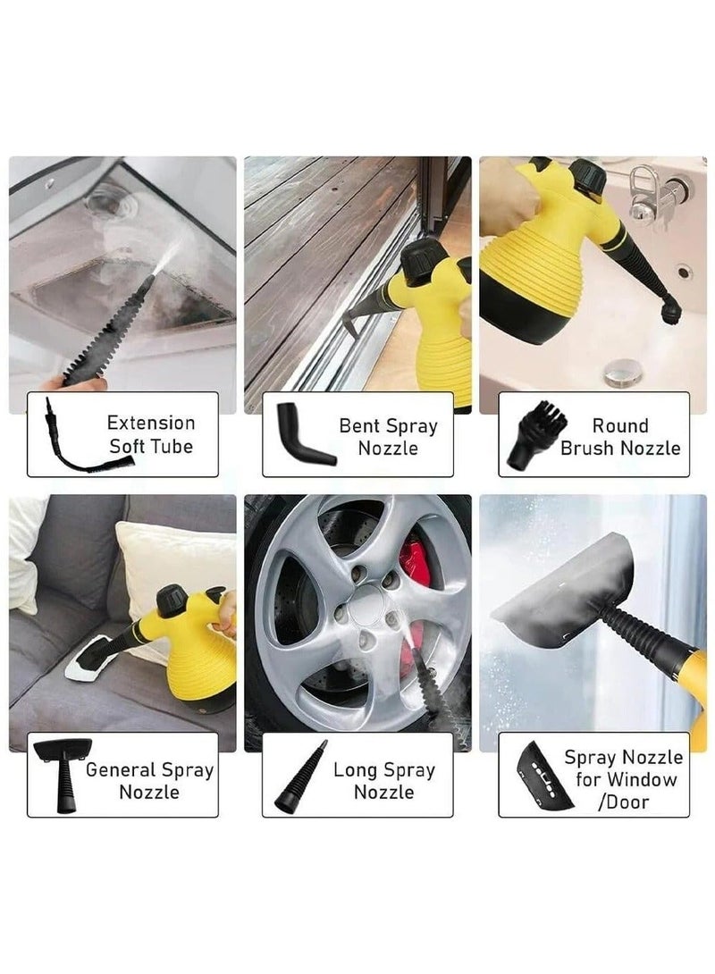 Denx 350ml 1200W High Pressure Steam Cleaner, Multi-Purpose Handheld Steam Cleaner with 9 Accessories Ideal for Stain Removal in Car Upholstery, Home, Kitchen, Carpet, Sofa - Image 5