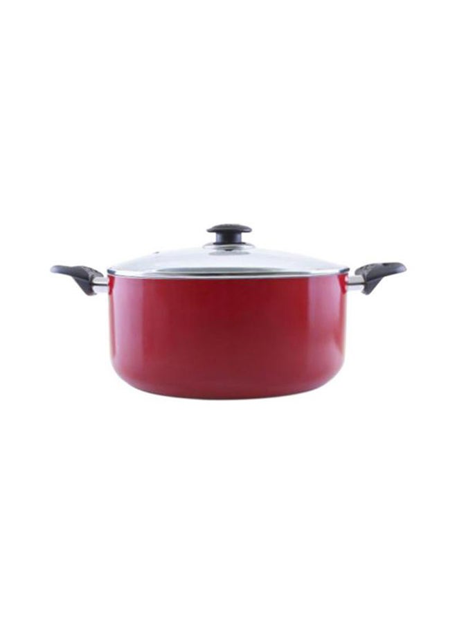 Royalford Casserole Dish With Lid Red 26cm - Image 1