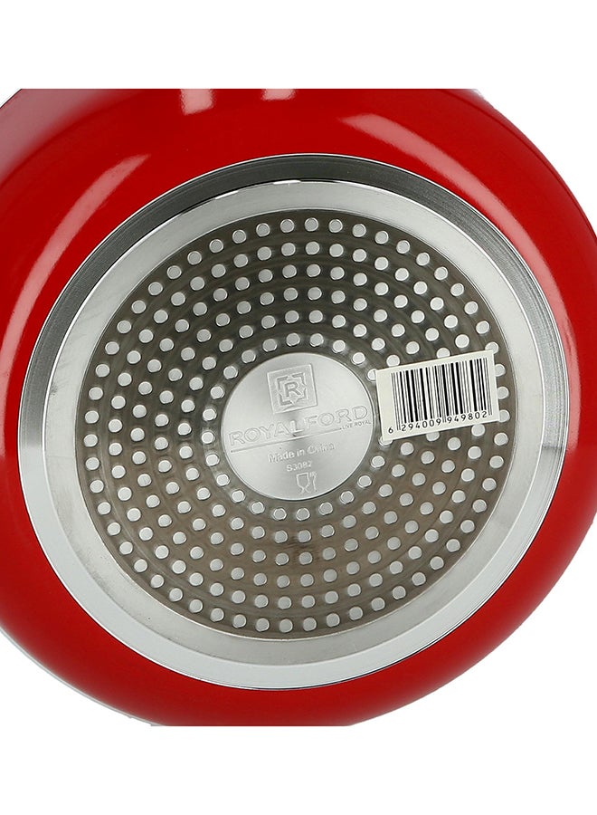 Royalford Casserole Dish With Lid Red 26cm - Image 4