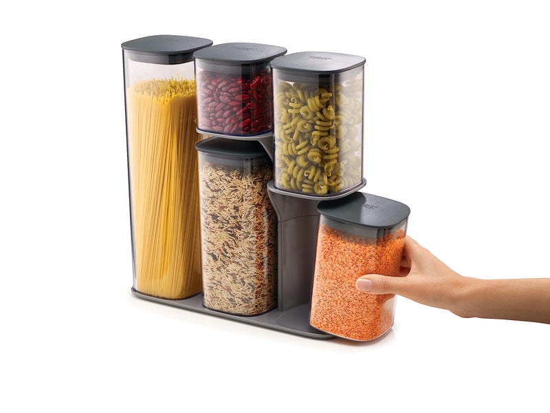 Joseph Joseph Podium Dry Food Storage Container Set with Stand 5piece Gray - Image 2