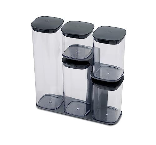 Joseph Joseph Podium Dry Food Storage Container Set with Stand 5piece Gray - Image 3