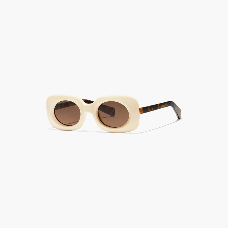 Rectangle Sunglasses with Brown Lenses for Women