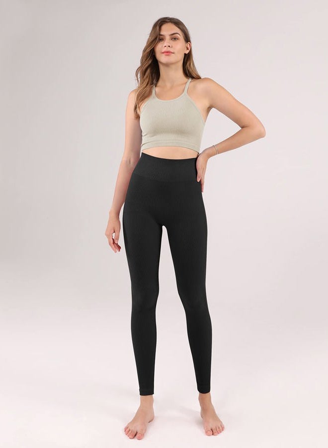 ODODOS Women's High Waisted Yoga Capris with Pockets,Tummy Control Non See Through Workout Sports Running Capri Leggings, Plus Size, Navy,XX-Large - Image 2