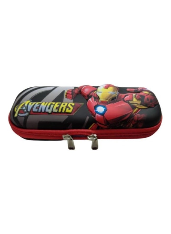 Generic 3D Pencil Case High Quality 3D Pencil Cases and Bags for Boys and Girls, Embrace Adventure with Vibrant Colors in High Quality (Superheroes 2) (Red Hero (Black in Red))  - Image 2
