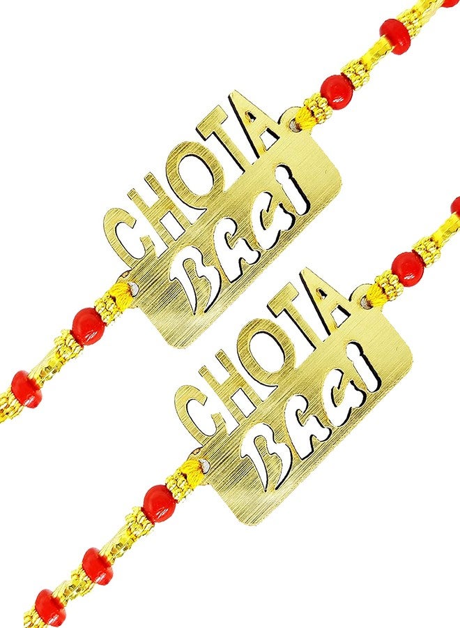 Pride Store chota bhai Rakhi Combo(Pack of 2) rakhi for kids chota bhai Rakhi, 1 Tilak Pack With Rakshabandhan Greet Card For Brothers - Image 1