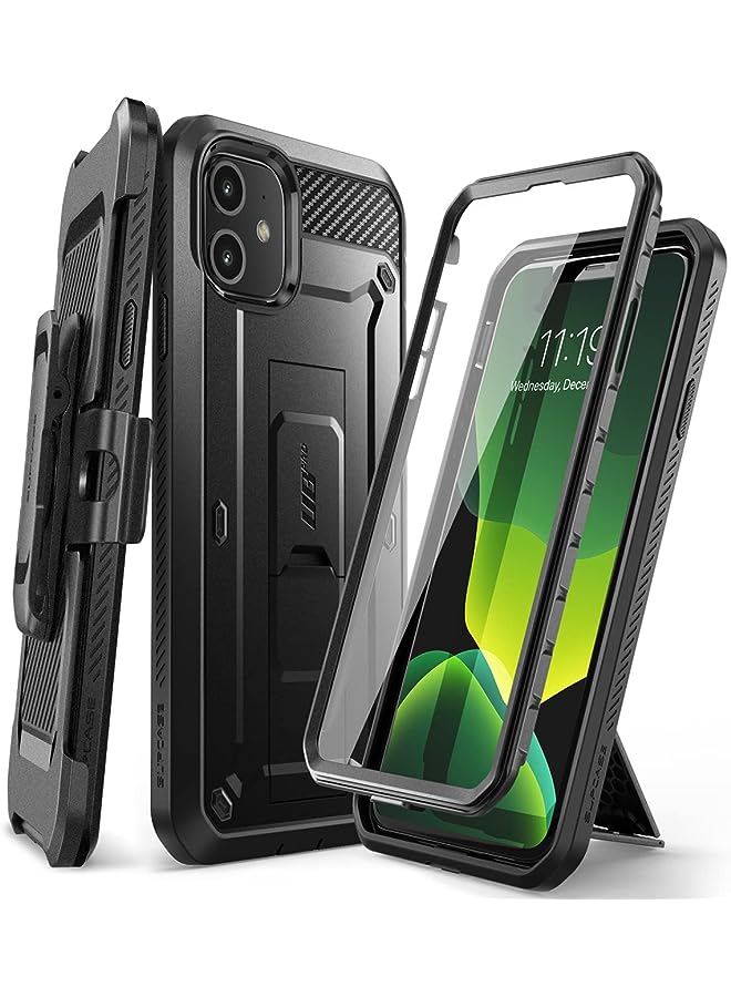 SupCase Unicorn Beetle Pro Series Case Designed for iPhone 11 6.1 Inch (2019 Release), Built-In Screen Protector Full-Body Rugged Holster Case (Black) - Image 1