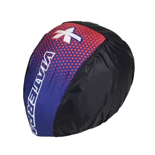 ViaTerra Stash Helmet Bag - Lightweight, Foldable Cover with Elastic Stretch Panel | Fits All Motorcycle Helmets for Easy Storage (Red) - Image 1