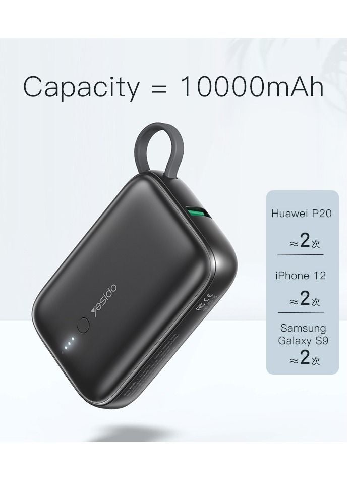 Yesido YP-18 Super Mini 10,000 Mah Power Bank Compatible with PD3.0 / WC3.0 /FCP/AFC - Image 3