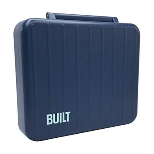 BUILT Microwave Safe Leak-Resistant 3-Compartment Bento-Style Lunch Box with Utensils and Dressing Container Poseidon Blue 5269835 - Image 1
