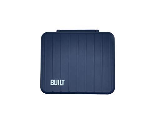 BUILT Microwave Safe Leak-Resistant 3-Compartment Bento-Style Lunch Box with Utensils and Dressing Container Poseidon Blue 5269835 - Image 2