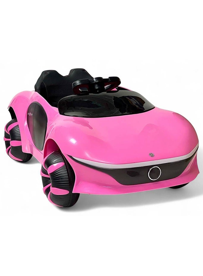 EQ Kids Electric Ride-On Car with 2 Motors and Remote Control - A Luxurious Driving Experience for Your Kids - Pink  - Image 1