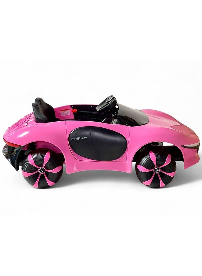 EQ Kids Electric Ride-On Car with 2 Motors and Remote Control - A Luxurious Driving Experience for Your Kids - Pink  - Image 2