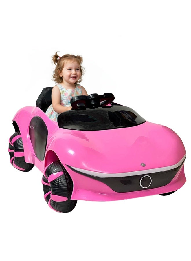 EQ Kids Electric Ride-On Car with 2 Motors and Remote Control - A Luxurious Driving Experience for Your Kids - Pink - Image 1