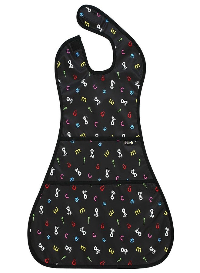 Plie Full Coverage Waterproof Feeding Bib for Toddlers - Extra Long Apron Bib for Mealtime, Self-Feeding, High Chair, Food Catcher, BPA-Free, Easy to Clean - Alphabet - Image 2