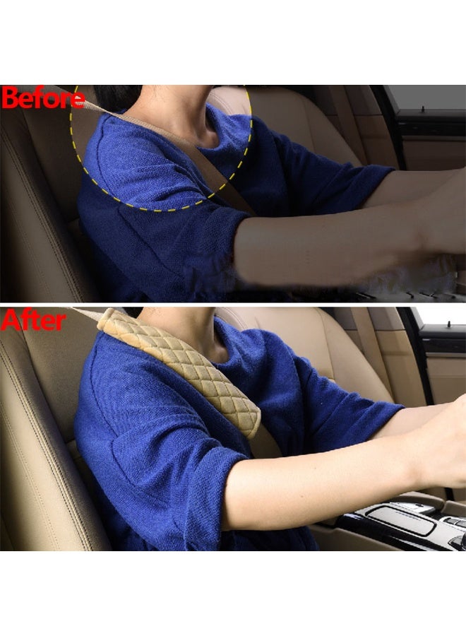 2Pairs (4PCS) Car Seat Belt Shoulder Pad Cover Comfort Harness Pads Travel Seat Belt Cushion Seatbelt Strap - Image 4