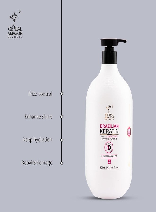 Sweet Professional Global Amazon Secrets Brazilian Keratin Shampoo and Conditioner | 2 Conditioner and 1 Shampoo | 1000 ML Each | Pack of 3 | Sulfate Free | Repairs Dry and Damaged Hair, make hairs Shiny And Smooth | Professional Smoother-Shinier Damage free Hair | Sulfate Free Moisturizing - Image 4