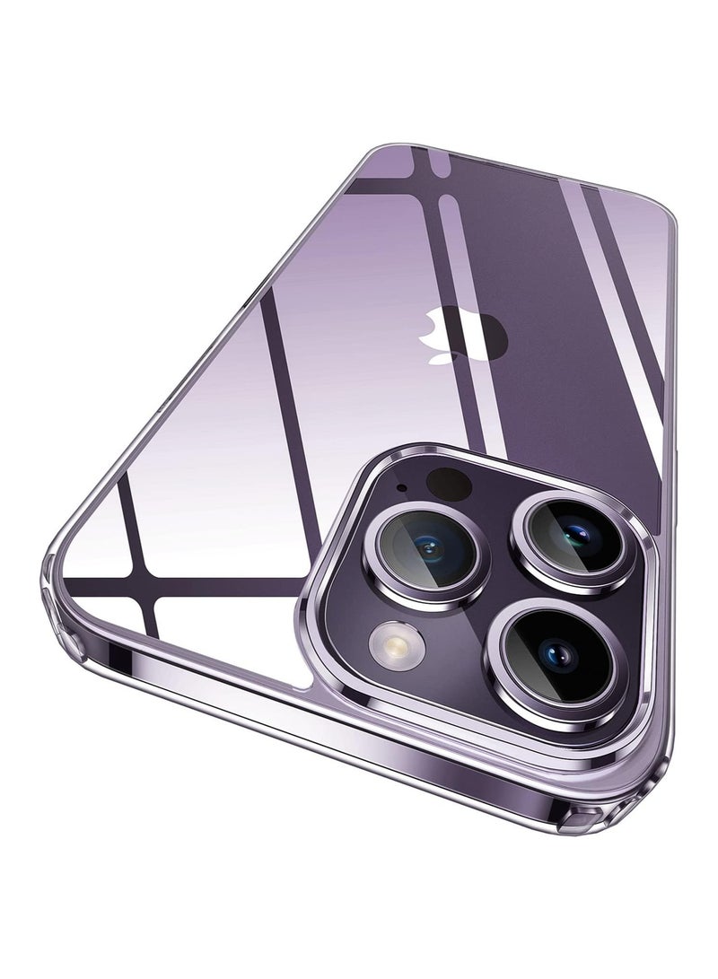 ELTRAZONE ELTERAZONE Designed for iPhone 14 Pro Case, [Non-Yellowing] [10FT Military Grade Protection] Shockproof Slim Phone Case Bumper Thin Cover, Crystal Clear - Image 1