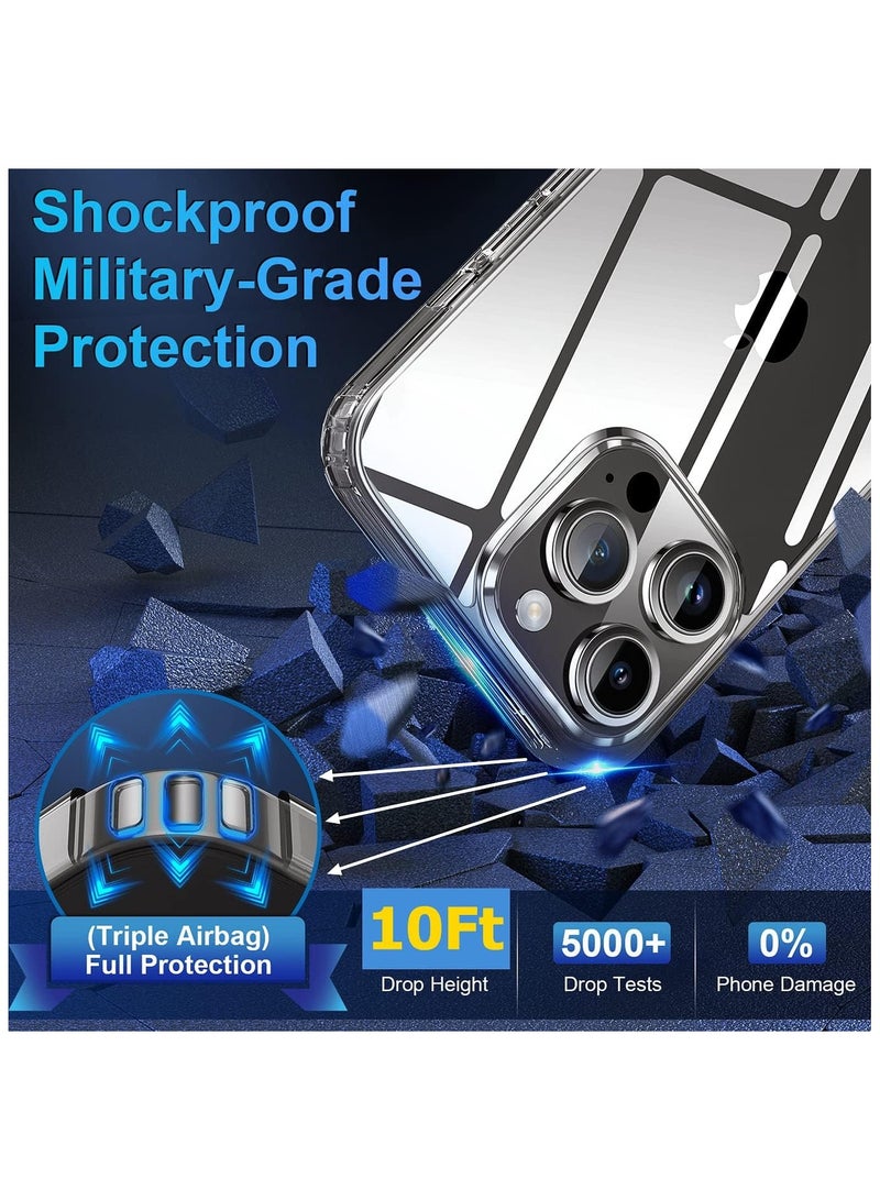 ELTRAZONE ELTERAZONE Designed for iPhone 14 Pro Case, [Non-Yellowing] [10FT Military Grade Protection] Shockproof Slim Phone Case Bumper Thin Cover, Crystal Clear - Image 3