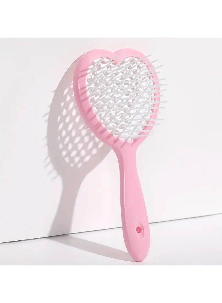 أوريتي فرشاة شعر على شكل قلب، مشط شبكي ناعم وغير معقود للرجال والنساء - هدية مثالية للعناية بالشعر - Image 1