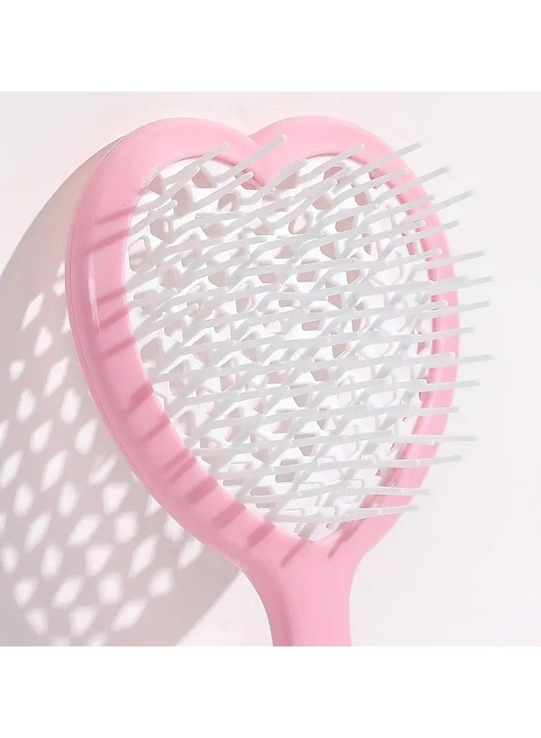 أوريتي فرشاة شعر على شكل قلب، مشط شبكي ناعم وغير معقود للرجال والنساء - هدية مثالية للعناية بالشعر - Image 2