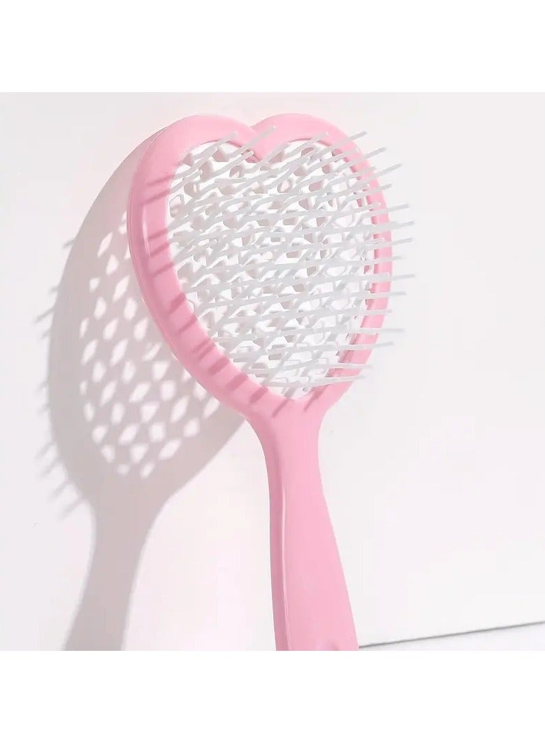 أوريتي فرشاة شعر على شكل قلب، مشط شبكي ناعم وغير معقود للرجال والنساء - هدية مثالية للعناية بالشعر - Image 5