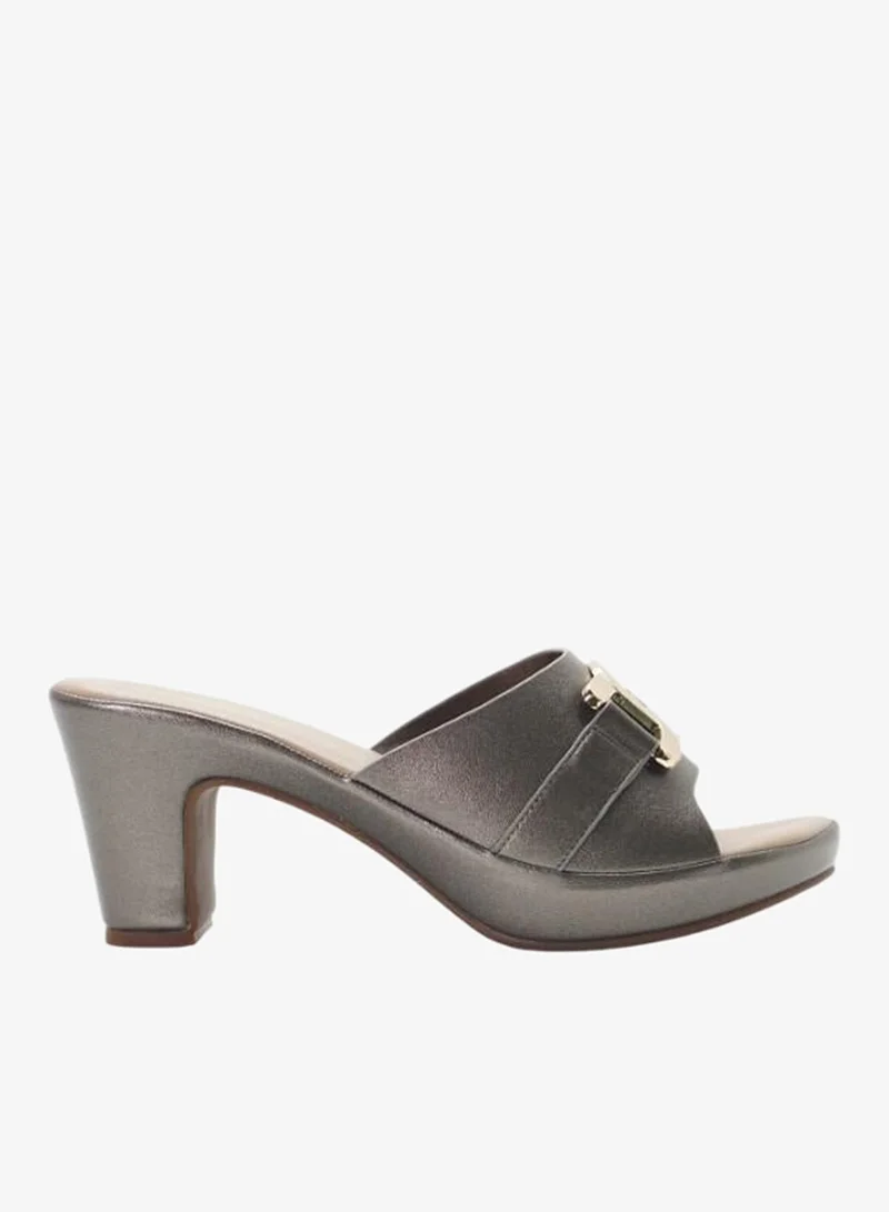 Michelle Morgan Pewter 092-3093 Michelle Morgan Ladies Mid Heel Sandals11-106A Pewter for Women | Best Price UAE