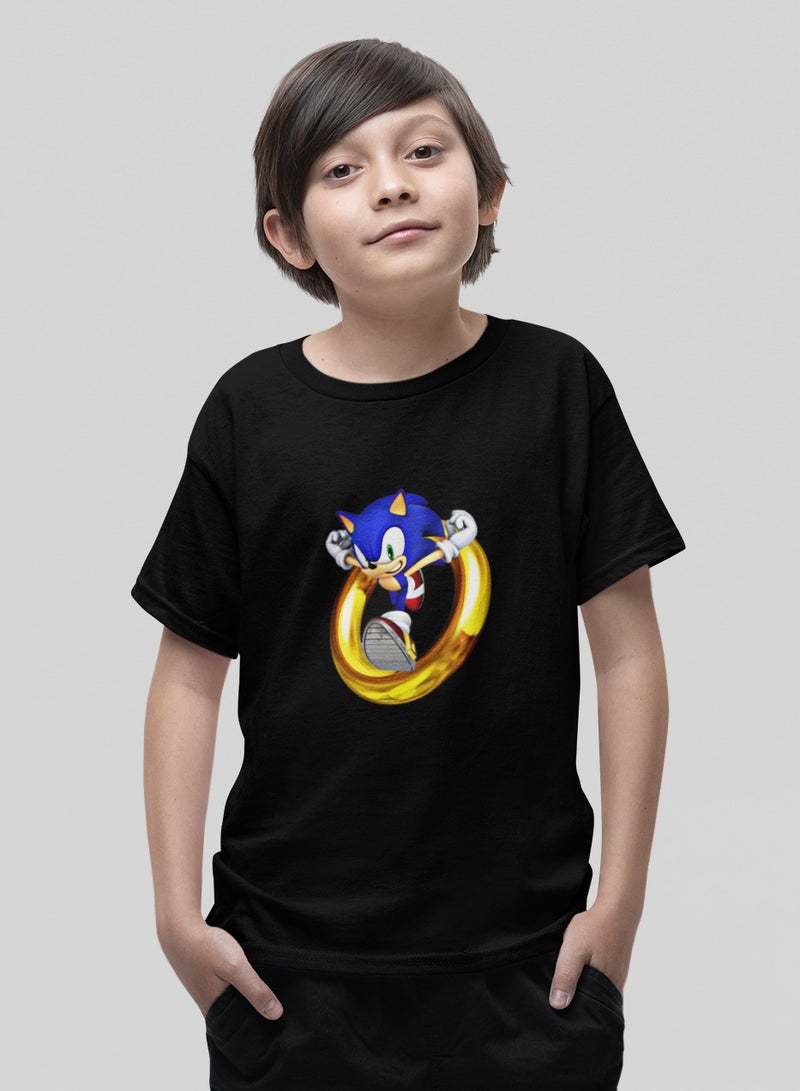 ZOOM تي شيرت بطباعة رسومية سونيك القنفذ - Image 1