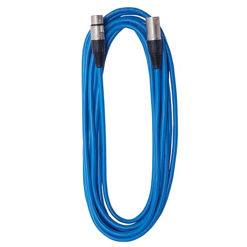 Bajaao Profesional quality, XLR Male to XLR Female Balanced Microphone Cable- Blue 6M / 20ft - Image 4