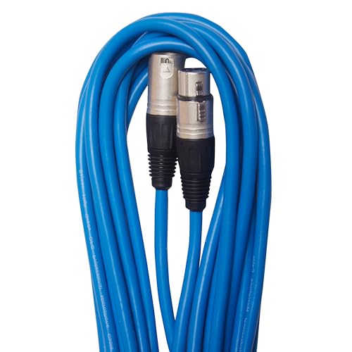 Bajaao Profesional quality, XLR Male to XLR Female Balanced Microphone Cable- Blue 6M / 20ft - Image 5