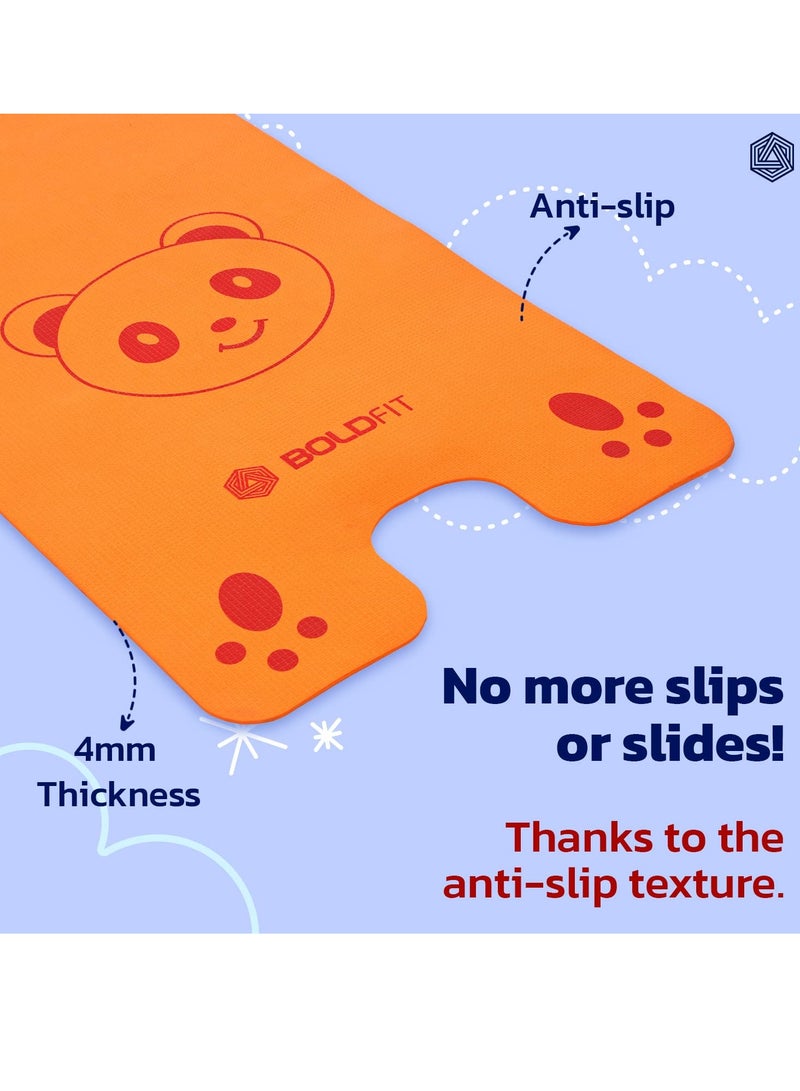 BOLDFIT EVA Yoga Mats For Kids - 4mm Orange  - Image 4