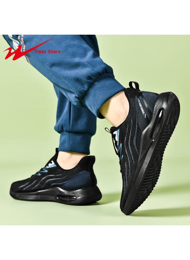 Double Star Eight Shuangxing Bate Running Shoes For Men, Air Cushion, Breathable, Lightweight, Sports Shoes, Mesh, Versatile, Casual Shoes, Shock-absorbing, Travel Shoes - Image 2