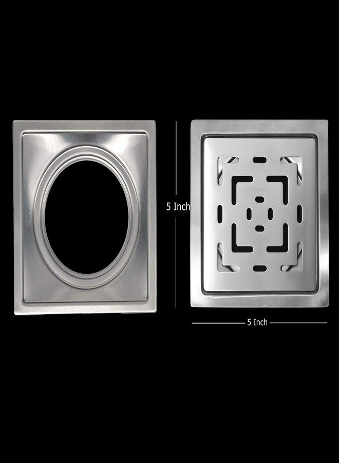 Shapure Stainless Steel Grade 304 Bathroom Drain Channel Grating Cover Floor Anti-Cockroach Jali in Matt Finish (L- Shaped Jali, 5" X 5") - Image 3